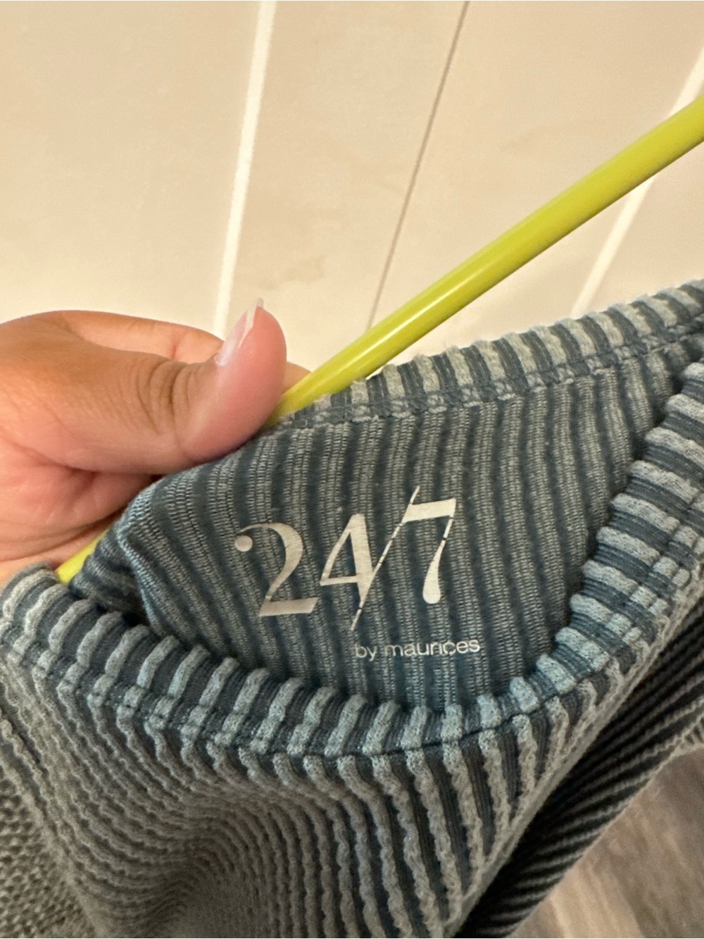 Maurices 24/7 Ribbed Knit Top in Slate Blue - Picture 4 of 4